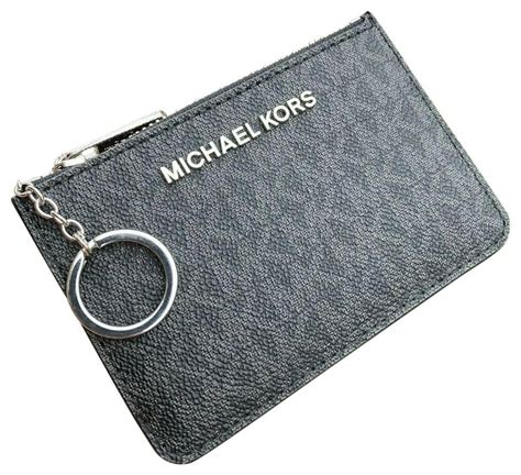 michael kors coin purse black|Michael Kors keychain coin purse.